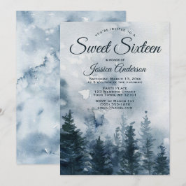 Invitación Dulce dulce de bosque delicioso dieciséis