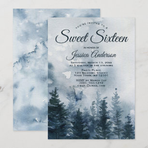Invitación Dulce dulce de bosque delicioso dieciséis