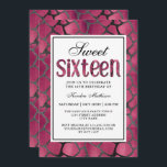 Invitación Dulce dulce de impresión de animales de color rosa<br><div class="desc">Celebre el cumpleaños de este joven de 16 años con una moderna invitación de fiesta con una fabulosa estampa de animales rosas,  grises y negros. Personalice la plantilla de texto fácil de usar con los detalles de su fiesta y estará todo configurado.</div>