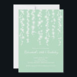 Invitación Dulce dulce de piel moderno Dieciséis cumpleaños<br><div class="desc">Comienza a tus hijas 16 fiestas dulces con nuestra bella cortina de luces blancas dulce invitación dieciséis fiestas. Nuestra elegante y contemporánea y dulce invitación a 16 fiestas cuenta con cuerdas de brillantes luces blancas brillando sobre un fondo verde menta. Invierta la invitación para encontrar una respuesta para un toque...</div>