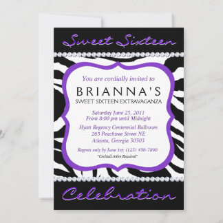 Invitación Dulce dulce dieciséis invitados