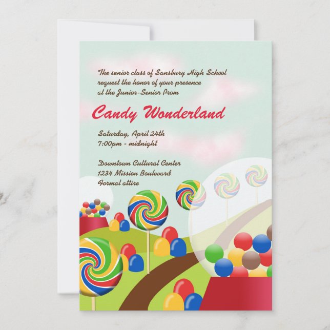 Invitación Dulce dulce dulce maravilloso terruño formal (Anverso)