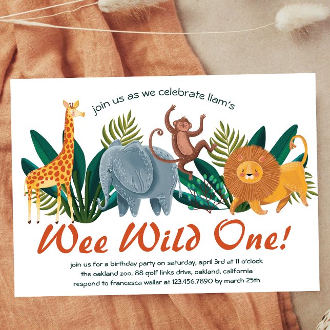 Invitación Dulce dulce Safari animales Fiesta de cumpleaños n (Subido por el creador)