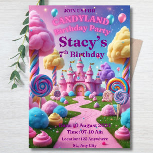 Invitación Dulce editable Celebración Cumpleaños Invite a Can