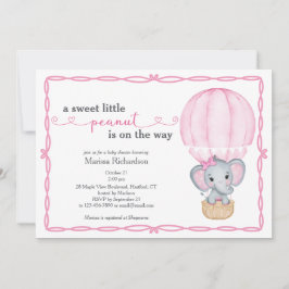 Invitación Dulce elefante de cacahuete