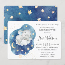 Dulce Elefante Dormido Destello Estrella Shower Ni