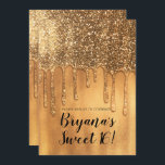 Invitación Dulce en Purpurina de miel de oro 16 Fiestas<br><div class="desc">personalizar para cualquier evento.</div>