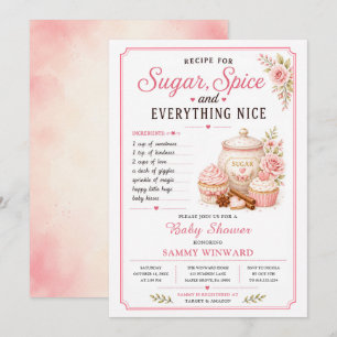 Invitación Dulce Especias y Todo lo Bueno para Baby Shower