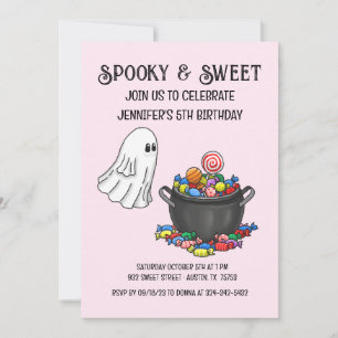 Invitación Dulce Espeluznante y Linda Halloween