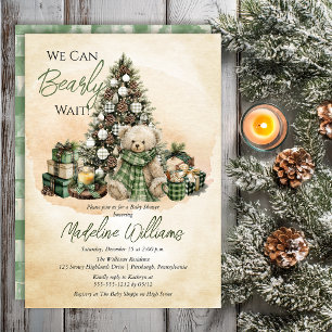 Invitación Dulce espera de osito para baby shower