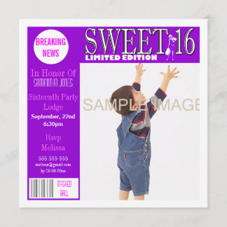 Invitación Dulce estilo revista PERSONALIZAR