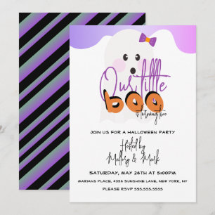 Invitación Dulce Fantasma de Halloween Nuestro Pequeño Boo Pú