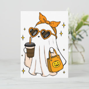 Invitación Dulce Fantasma de la Temporada Espeluznante con Ca
