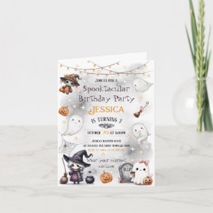 Invitación Dulce Fantasma Feliz Boo Halloween