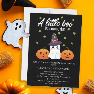 Invitación Dulce Fantasma Little Boo Casi Listo Baby Shower