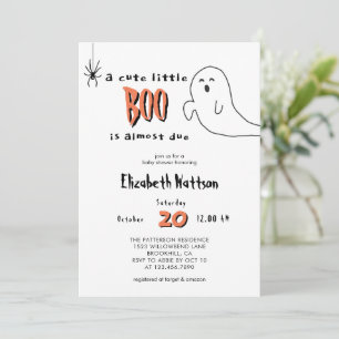 Invitación Dulce Fantasma Little Boo Está a Punto de Llegar F