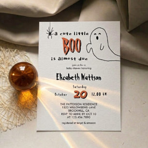 Invitación Dulce Fantasma Little Boo Está a Punto de Llegar F