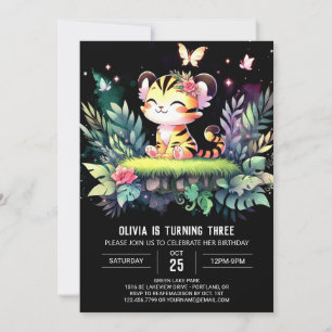 Invitación Dulce Fantasy Tiger Cumpleaños
