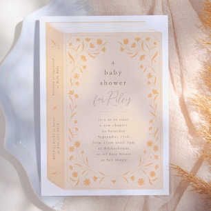 Invitación Dulce Fiesta de Baby Shower de Cuento de Hadas Flo