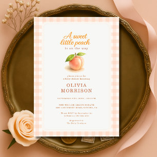 Invitación Dulce Fiesta de Baby Shower de Melocotón Veraniego