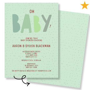 Invitación Dulce Fiesta de Baby Shower Minimalista de Color T