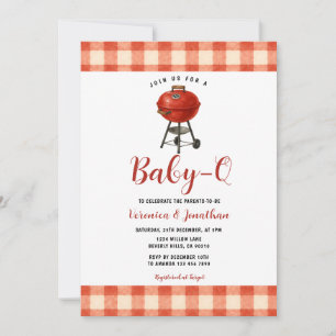 Invitación Dulce fiesta de BBQ para baby shower en el patio t