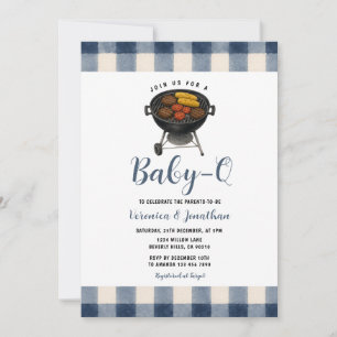 Invitación Dulce fiesta de BBQ para bebé en el patio trasero 