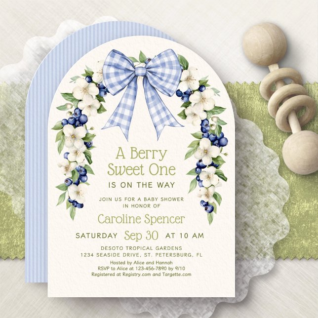 Invitación Dulce Fiesta de Bebé Arco de Arándanos (Subido por el creador)