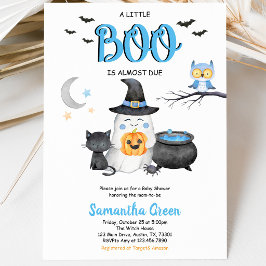 Invitación Dulce Fiesta de Bebé Blue A Little Boo