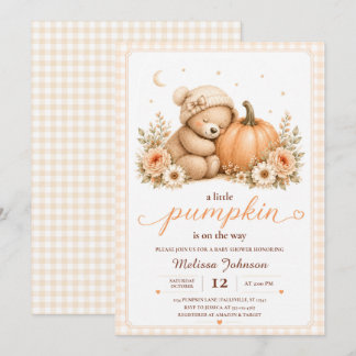 Invitación Dulce Fiesta de Bebé de Calabacita Durmiente