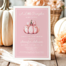 Dulce Fiesta de Bebé de Calabaza Rosa