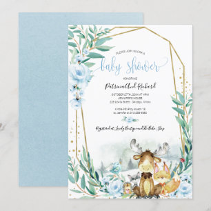Invitación Dulce Fiesta de Bebé de Floral Campestre Adorable