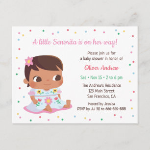 Invitación Dulce Fiesta de Bebé de la Señorita
