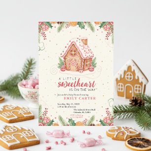 Invitación Dulce Fiesta de Bebé de Pan de Jengibre