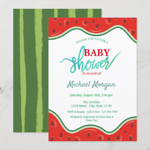 Invitación Dulce Fiesta de Bebé de Sandía