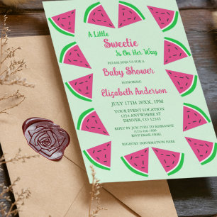 Invitación Dulce Fiesta de Bebé de Sandía