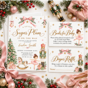 Invitación Dulce Fiesta de Bebé del Cascanueces de Ballet de