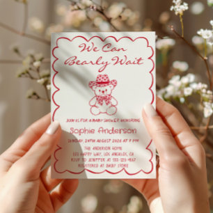 Invitación Dulce Fiesta de Bebé del Osito 'Apenas Podemos Esp