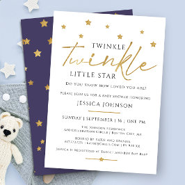 Invitación Dulce Fiesta de Bebé Destello Destello Estrellita