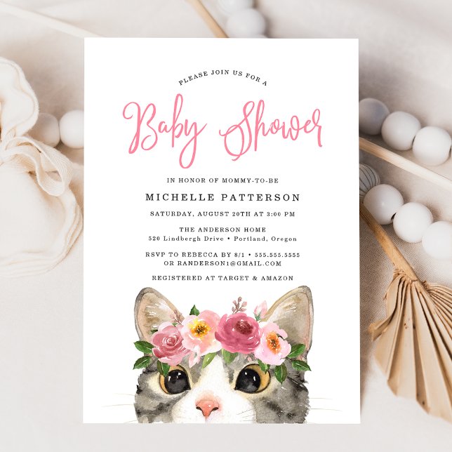 Invitación Dulce fiesta de bebé Kitty Girl (Subido por el creador)