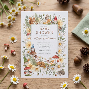 Invitación Dulce Fiesta de Bienvenida para el Bebé Gnomo del 