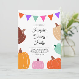 Invitación Dulce fiesta de calabaza para niños de Halloween c