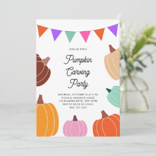 Invitación Dulce fiesta de calabaza para niños de Halloween c
