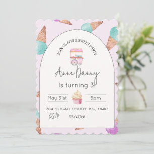 Invitación Dulce fiesta de cumpleaños