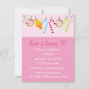 Invitación Dulce fiesta de cumpleaños