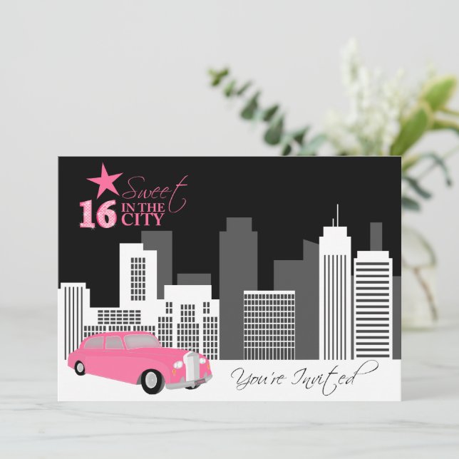 Invitación Dulce Fiesta de Cumpleaños (Anverso de pie)