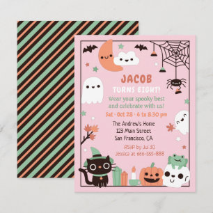 Invitación Dulce Fiesta de Cumpleaños de Halloween para Niños