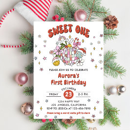 Invitación Dulce fiesta de cumpleaños de un lindo Groovy Ball