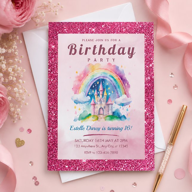 Invitación Dulce Fiesta de Cumpleaños del Castillo del Arcoír (Subido por el creador)