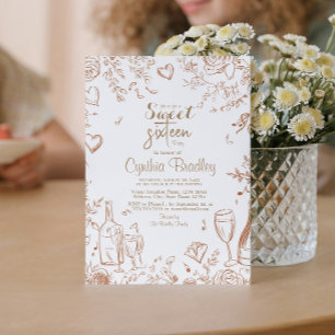 Invitación Dulce fiesta de cumpleaños dieciséis